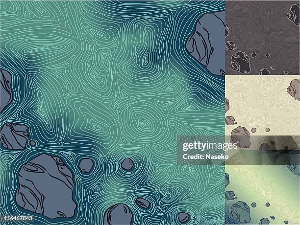 flowing water - stream body of water stock illustrations