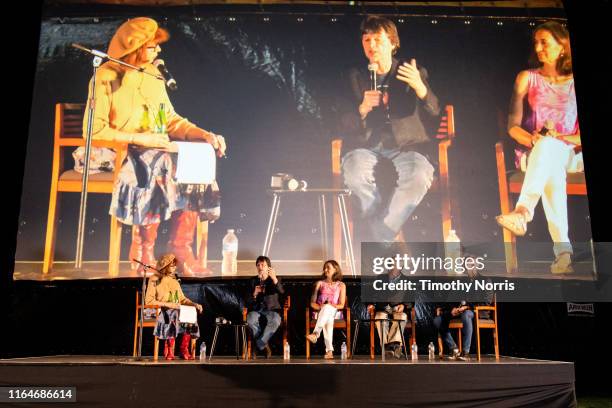 Patt Morrison, Ken Burns, Julie Dunfey, Dayton Duncan and Randy Lewis speak during a Special Sneak Peek of Ken Burns' PBS documentary series "Country...