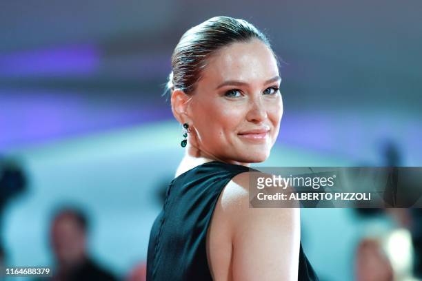 Israeli model Bar Refaeli arrives on August 29, 2019 for the screening of the film "Ad Astra" during the 76th Venice Film Festival at Venice Lido.