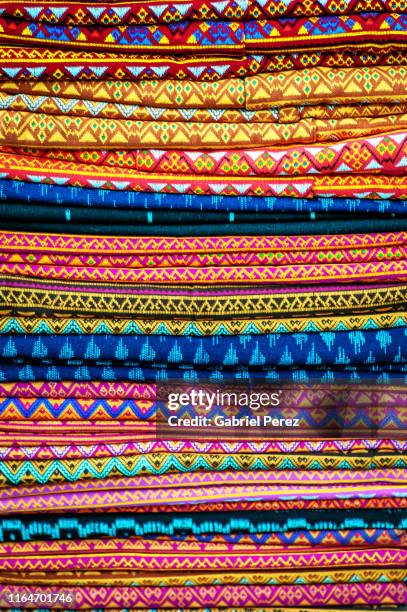 thai textile from chiang mai - wall hanging stock pictures, royalty-free photos & images