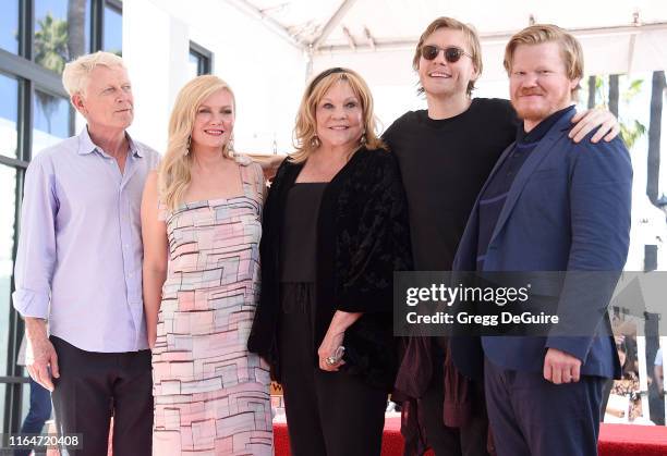 Klaus Dunst, Kirsten Dunst, Inez Rupprecht, Christian Dunst and Jesse Plemons pose as Kirsten is Honored With A Star On The Hollywood Walk Of Fame on...