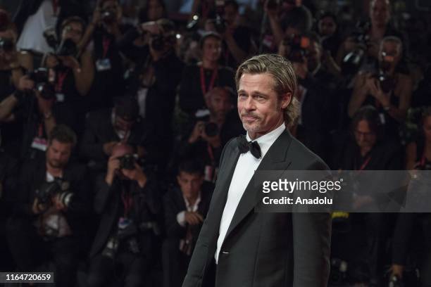 Brad Pitt attends the red carpet of AD ASTRA during the 76th Venice Film Festival on August 29, 2019 in Venice, Italy.