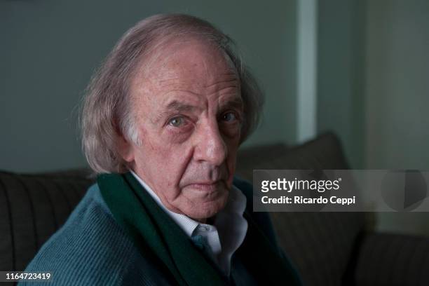 Argentine football coach and former player Cesar Luis Menotti, champion of the 1978 FIFA World Cup, poses during an exclusive portrait session on...