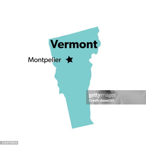 u.s state with capital city, vermont - vermont state capital stock illustrations