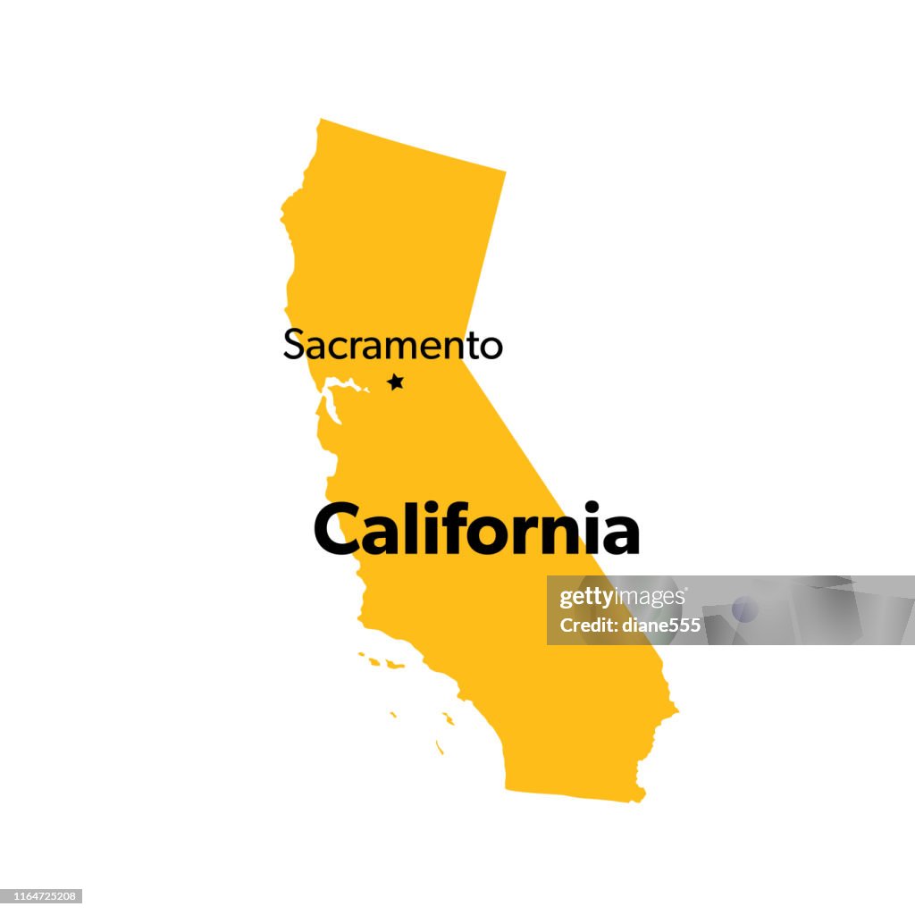U.S State With Capital City, California