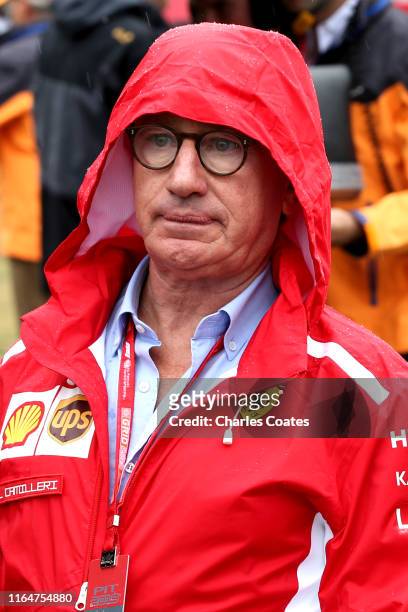 Of Ferrari Louis Camilleri looks on, on the grid before the F1 Grand Prix of Germany at Hockenheimring on July 28, 2019 in Hockenheim, Germany.