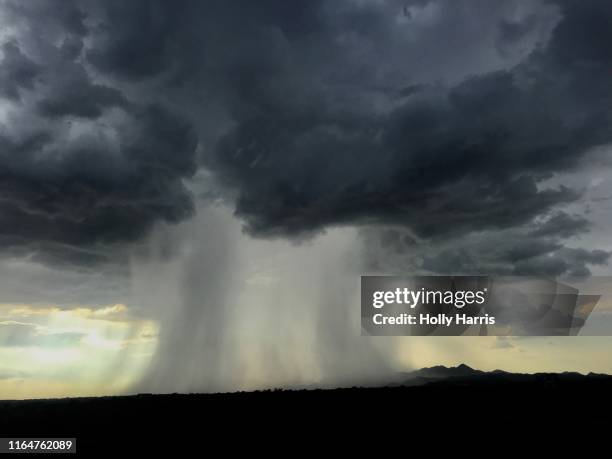 microburst, thunderstorm, dramatic sky - ambiente atmosférico fotografías e imágenes de stock