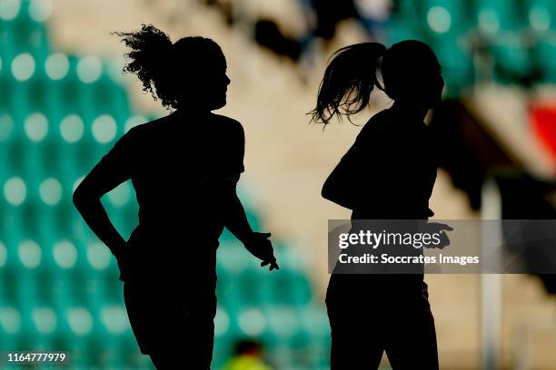 Dominique Bloodworth of Holland, Desiree van Lunteren of Holland during the EURO Qualifier Women match between Estonia v Holland at the Lillekula...