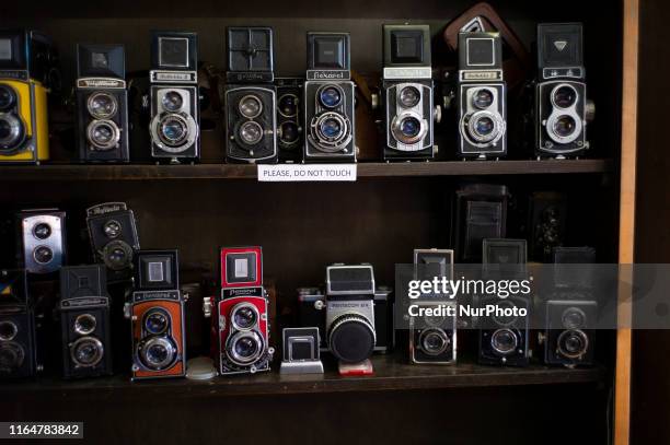 Ecseri Flea Market, located on the outskirts of Budapest, a flea market with lots of objects: Soviet-era objects, old coins, military items, one of...