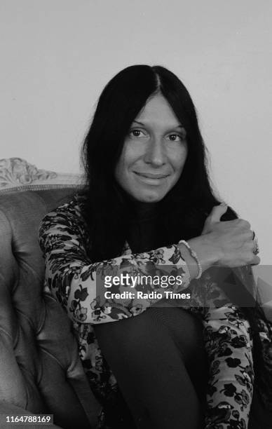 Musician Buffy Sainte-Marie interviewed for her appearance on the BBC television series 'The Old Grey Whistle Test', October 1971.