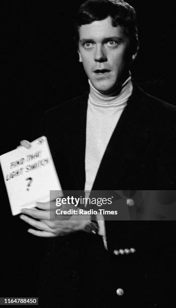 Actor Hugh Laurie in a sketch from the BBC television show 'The Cambridge Footlights Review', February 6th 1982.