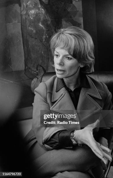 Actress Jill Bennett posing for a photo shoot at her home, April 26th 1972.