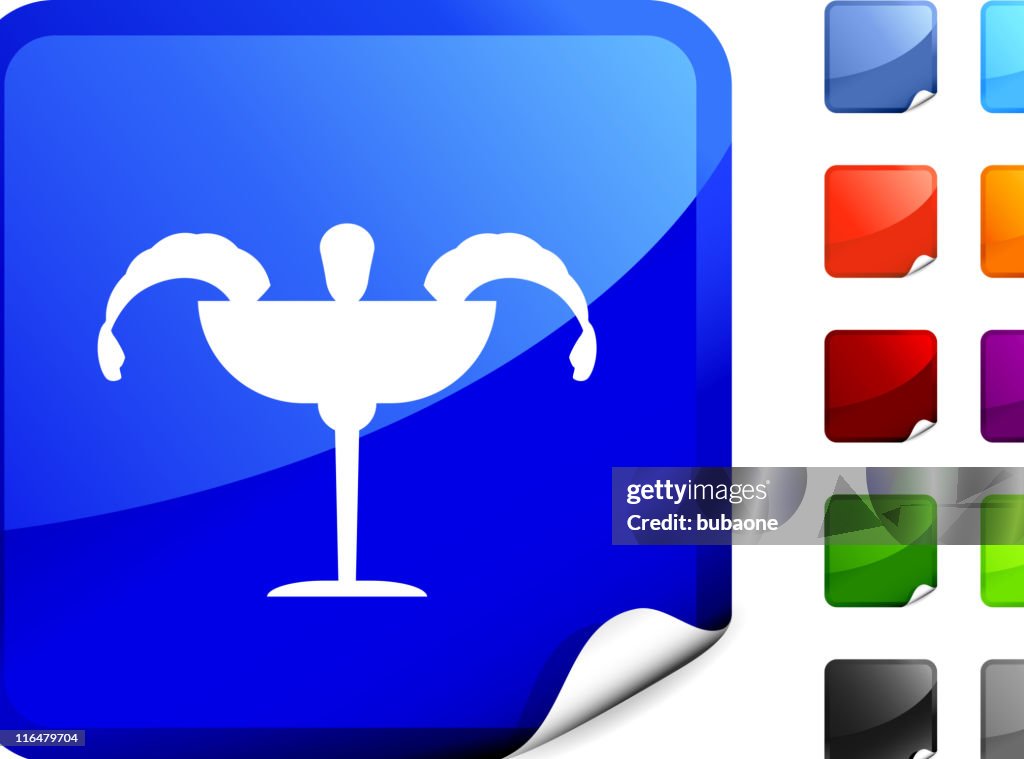 El cóctel de camarones, arte vectorial sin royalties de azul adhesivo