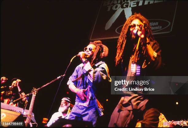 February 24: Steel Pulse perform for the ACLU of Southern California Grammy event, Banned Together, at Arena in Hollywood on February 24, 1993 in Los...