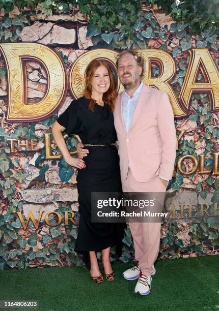 Producer Kristin Burr and Director James Bobin attend the "Dora and the Lost City of Gold" World Premiere at the Regal LA Live on July 28, 2019 in...