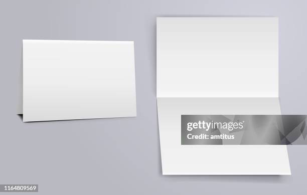 horizontal fold - horizontal flyer stock illustrations