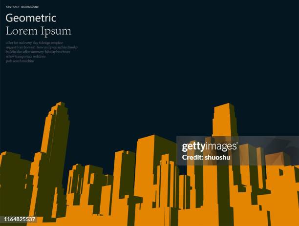 abstrakte moderne stadt gebäude landschaft plakat - urban landscape stock-grafiken, -clipart, -cartoons und -symbole