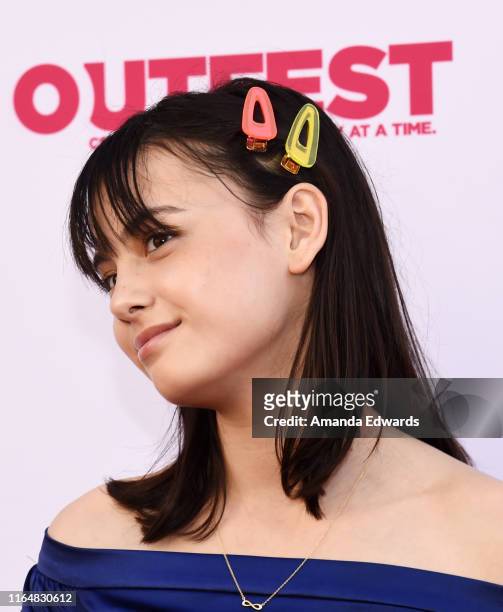 Actress Oona Yaffe arrives at the 2019 Outfest Los Angeles LGBTQ Film Festival Closing Night Gala Premiere of "Before You Know It" at The Theatre at...