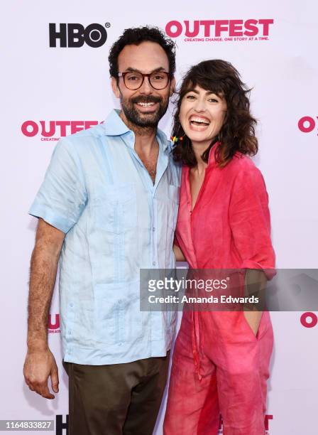 Actor Victor Quinaz and writer and director Hannah Pearl Utt arrive at the 2019 Outfest Los Angeles LGBTQ Film Festival Closing Night Gala Premiere...
