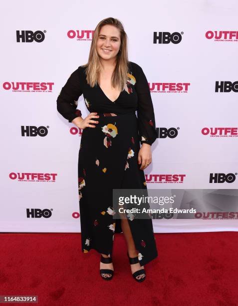 Producer Mallory Schwartz arrives at the 2019 Outfest Los Angeles LGBTQ Film Festival Closing Night Gala Premiere of "Before You Know It" at The...