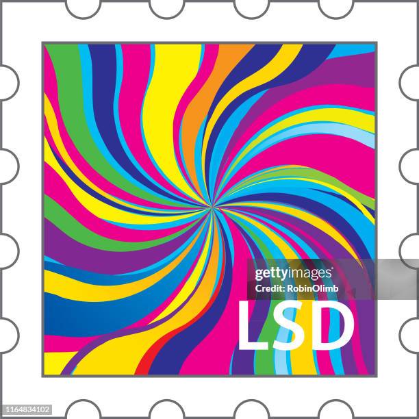 lsd stamp icon - drug addiction icons stock illustrations