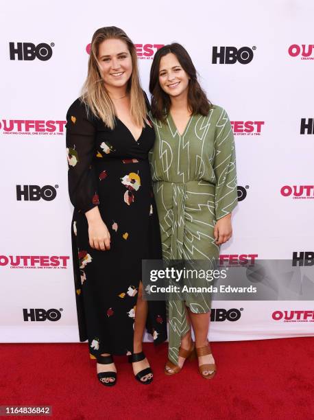 Producer Mallory Schwartz and Lauren Pietra arrive at the 2019 Outfest Los Angeles LGBTQ Film Festival Closing Night Gala Premiere of "Before You...