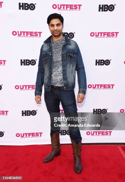 Actor Rupak Ginn arrives at the 2019 Outfest Los Angeles LGBTQ Film Festival Closing Night Gala Premiere of "Before You Know It" at The Theatre at...