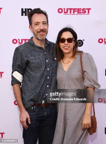 Producer Josh Hetzler and Leah Quinaz arrive at the 2019 Outfest Los Angeles LGBTQ Film Festival Closing Night Gala Premiere of "Before You Know It"...