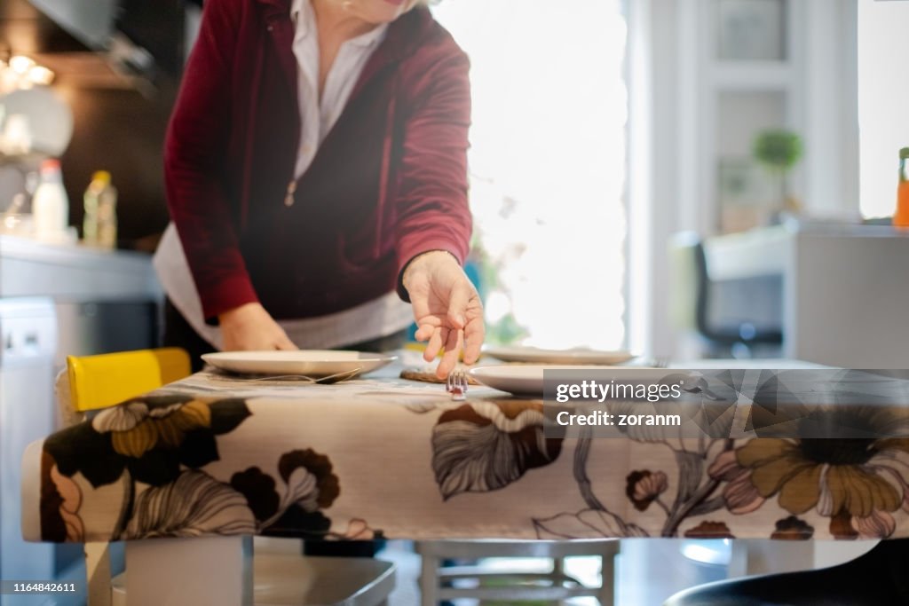 Setting the dining table
