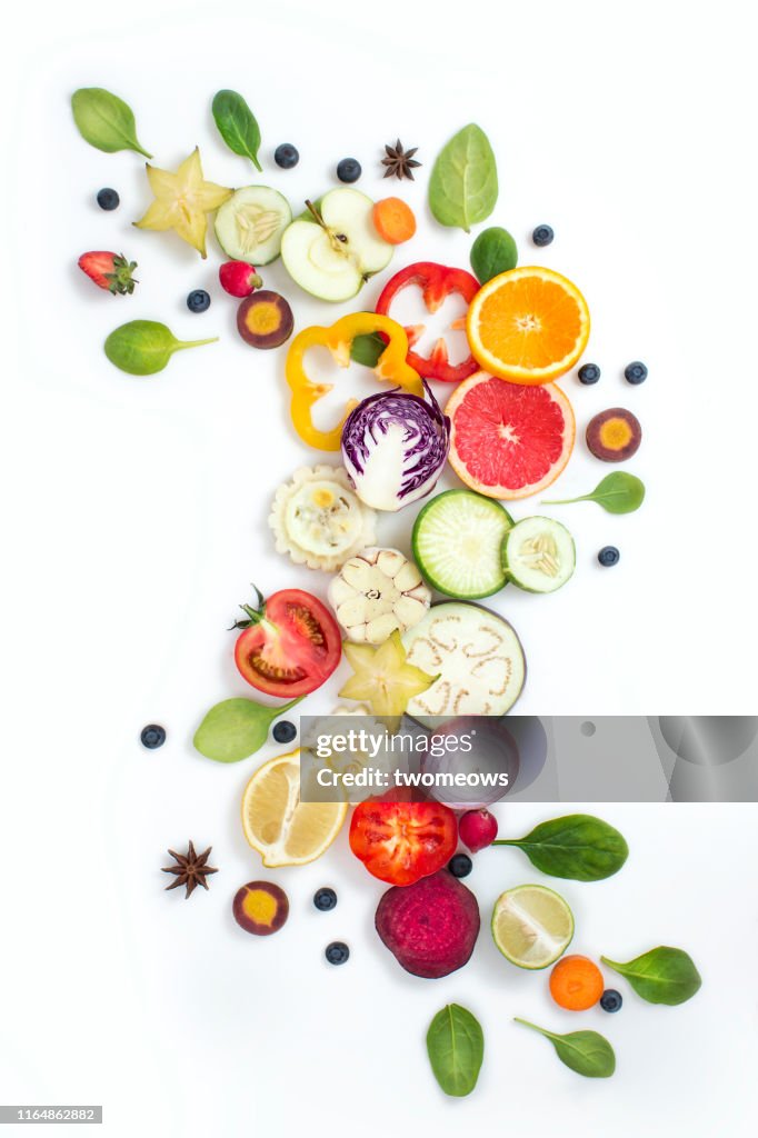 Healthy vegan food eating still life image.