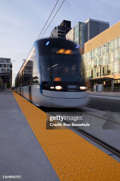 tram - kitchener canada stock pictures, royalty-free photos & images