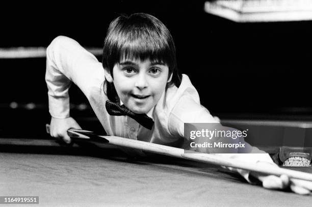 Schoolboy Ronnie O'Sullivan, aged ten, is already beating grown men in club championships. He is pictured at Brooksby's Snooker Club, Hackney. 30th...