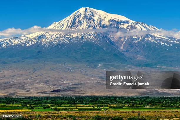 khor virap monastery, armenia - mt ararat stock pictures, royalty-free photos & images