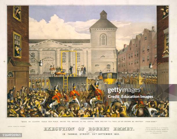 Execution of Robert Emmet in Thomas Street, 20th September 1803, Lithograph, Gies and Company, 1878.