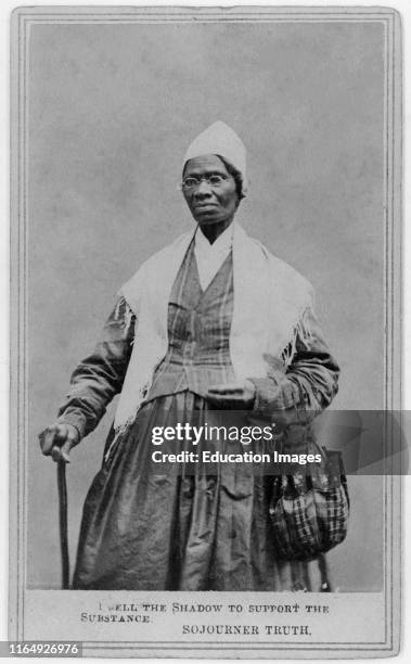 Sojourner Truth, 1797-1883, Abolitionist, Freed Slave and Women's Rights Activist, Portrait, 1864.