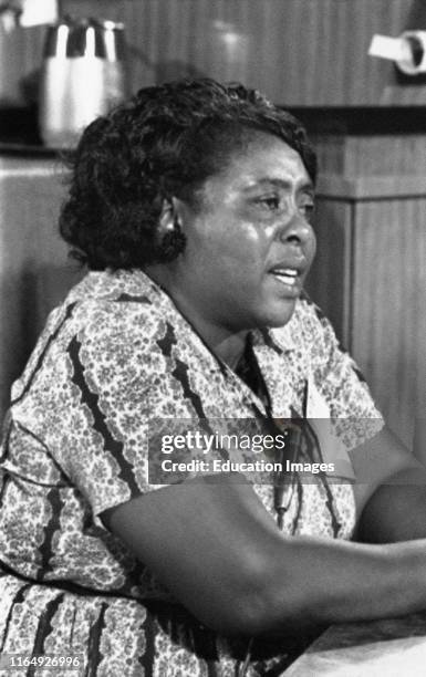 Fannie Lou Hamer, Mississippi Freedom Democratic Party Delegate, Democratic National Convention, Atlantic City, New Jersey, USA, Warren K Leffler,...