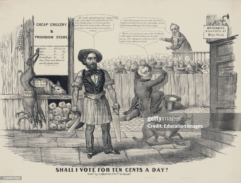 Political Cartoon, J Childs, Philadelphia, Pennsylvania, 1856