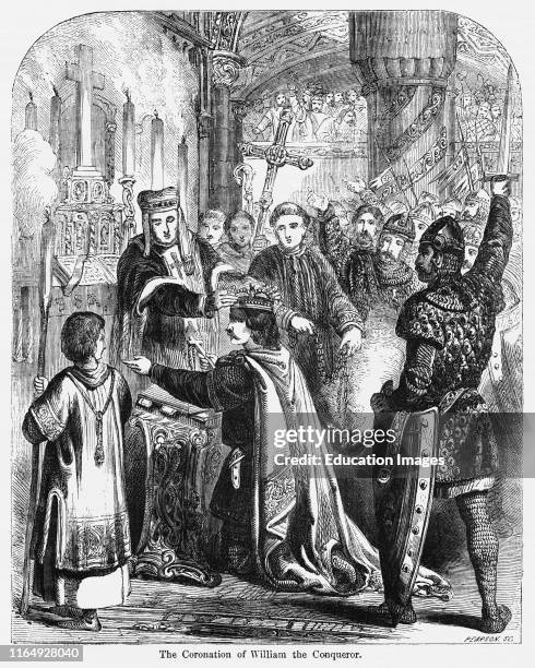 The Coronation of William the Conqueror, Illustration from John Cassells Illustrated History of England, Vol I from the earliest period to the reign...