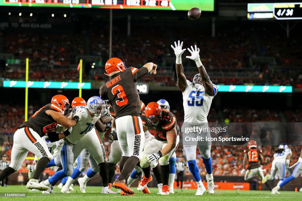 NFL: AUG 29 Preseason - Lions at Browns