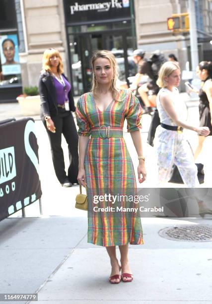 Rebecca Rittenhouse attends Build Series to discuss her role in the film "Four Weddings and a Funeral" at Build Studio on July 29, 2019 in New York...