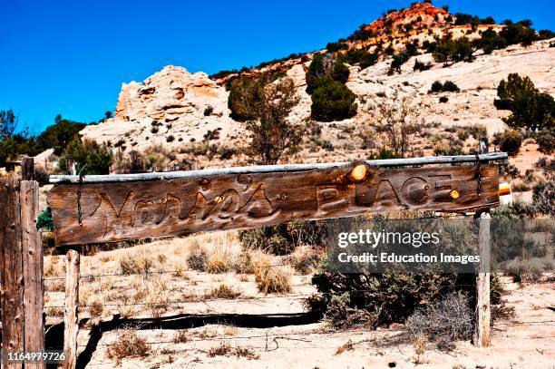 Utah, SR 211 near Canyon lands National Park, Home of Truth, Ghost Town.