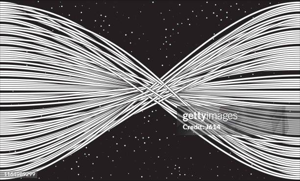 twisted strings - ball of string stock illustrations