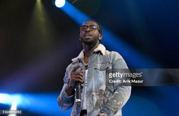Pop Smoke performs at the Soulfrito Music Festival at Barclays Center on August 30, 2019 in New York City.