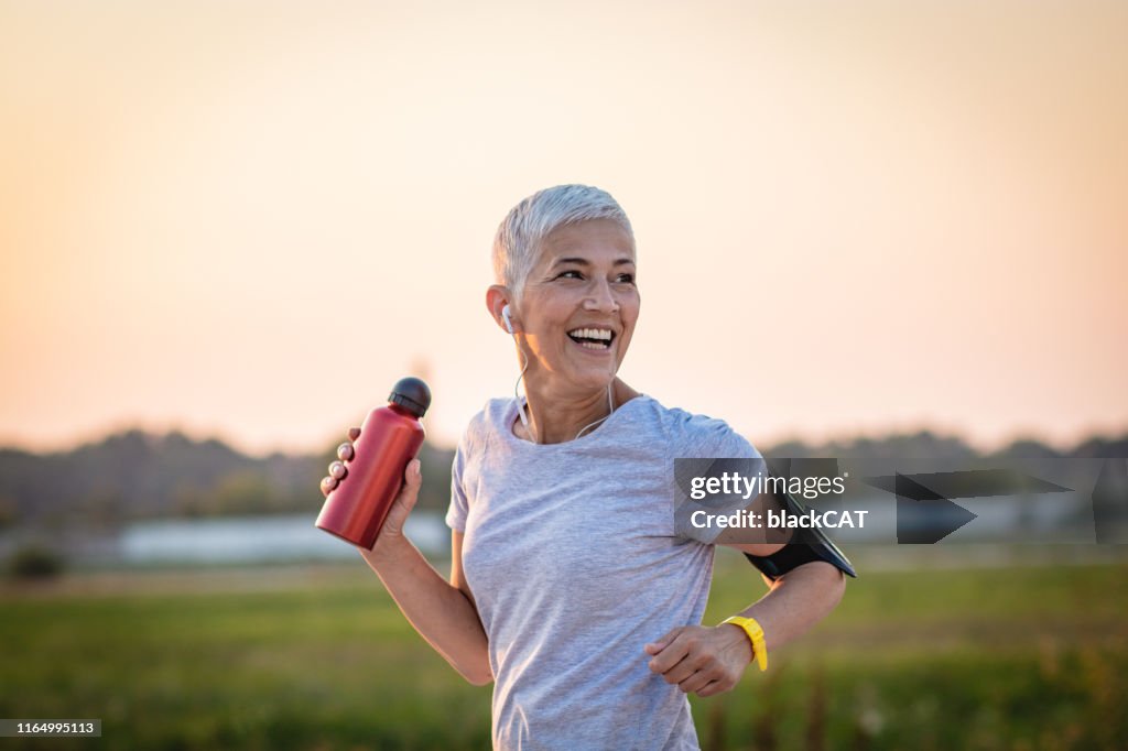 Sports senior woman