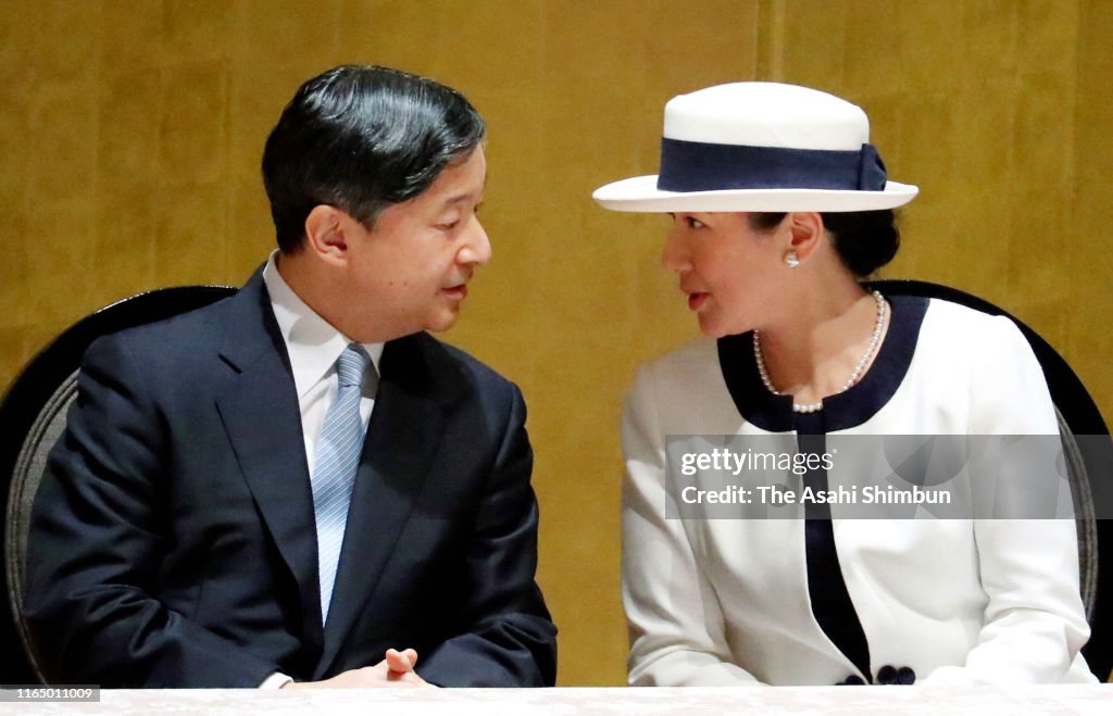 Emperor And Empress Attend International Symposium Opening Ceremony