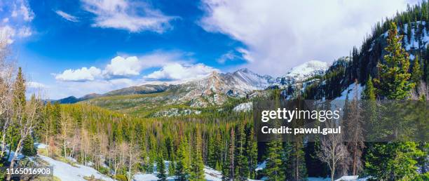 longs peak estes park, rocky mountains, colorado - front range mountain range stock pictures, royalty-free photos & images