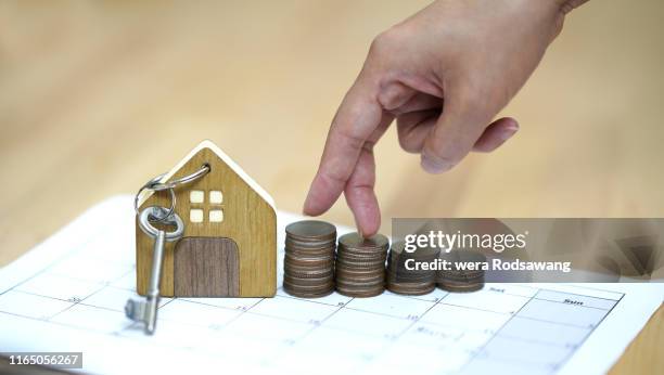 house and money - credit union stock pictures, royalty-free photos & images