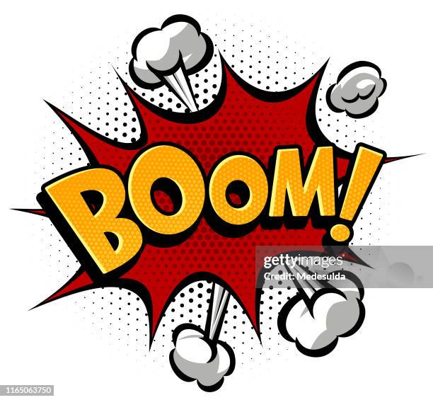 illustrazioni stock, clip art, cartoni animati e icone di tendenza di boom comics book - manga