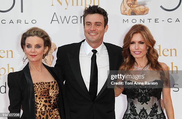 Judith Chapman, Daniel Goddard and Tracey Bregman attends the Closing Ceremony and The Gold Nymph Awards at the Grimaldi Forum on June 10, 2011 in...