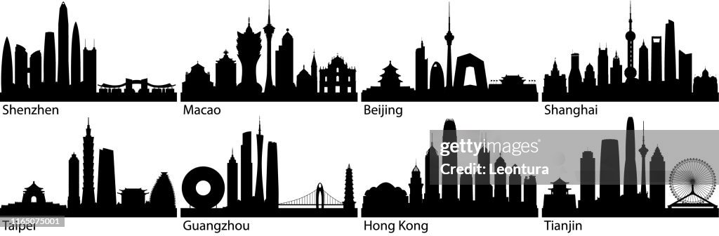 Chinesische Städte (Alle Gebäude sind vollständig und beweglich)